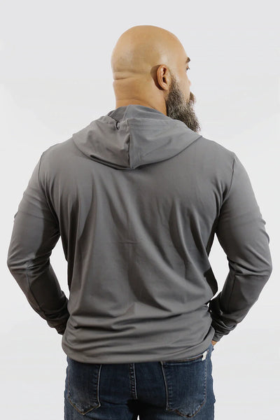 Stealth Hoodie Full Zip - Slate - photo from back #color_slate